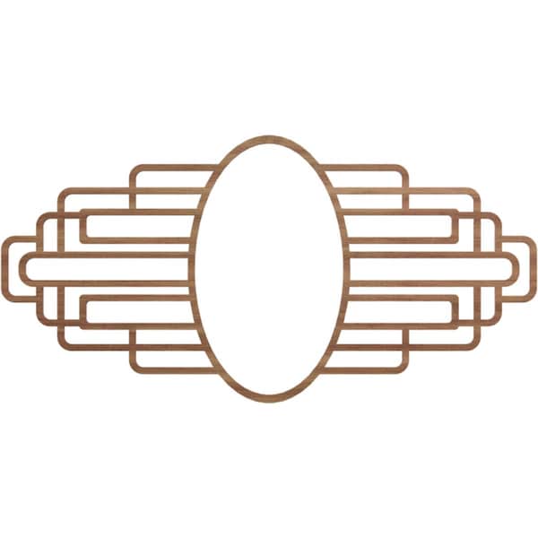 Ekena Millwork Elizabeth Wood Fretwork Pierced Ceiling Medallion, Walnut, 36"W x 18"H x 9 7/8"IW x 17"IH x 1/4"T CMWP36X18X0250EBWA - main
